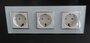 7152 ABELKA Glas 3x Steckdose wei� 16 Ampere Innen 