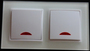 7750 Abelka Nuovo wei� 2 x Schalter + Kontrolllampe Schalter Serie GLAS wei�