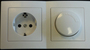 7809 Levina Kunststoff Kombi Steckdose + Dimmer