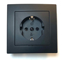 2627 Levina schwarz Schuko Steckdose Steckanschluss schwarz