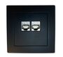 2642 Levina sw/sw Netzwerkdose CAT6A voll geschirmt schwarz