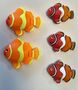 3195 Deko Set 2xClownfisch 2 x gro� + 3 x klein