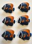 3224 Fische 6er Pack Blau / Orange bewegliche Schwanzflosse