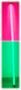 7226 LED Bunter STAB 1,23m 12 Volt 2-farbig inkl. Netzteil Gr�n - Pink