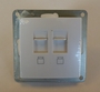 7761 Abelka Nuovo wei� 1x RJ45 + RJ11 ISDN Cat-5 Dose