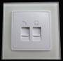 7761 Abelka Nuovo wei� 1x RJ45 + RJ11 ISDN Cat-5 Dose