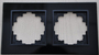 7830 Abelka Nuovo schwarz Glasrahmen 2-fach 160 x 90 mm