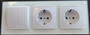 7897 Abelka Nuovo wei� 1x Serienschalter 2x Schuko Steckdose