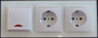 7898 Abelka Nuovo wei� 1xKontroll Schalter + Glimmlampe 2xSchukodose
