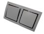9389 Levina S 2-er Wechsel Schalter silberner Rand