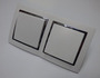 9389 Levina S 2-er Wechsel Schalter silberner Rand