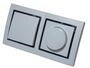 9526 Levina S 2-er 1 x Taster 1 x Dimmer 7-110 Watt silberne Rand