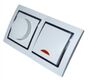 9532 Levina S 2-er 1xKontroll Schalter 1x Dimmer 300 Watt silb. Rand