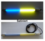 9899 LED Leuchte UKRAINE 1,23m satiniert IP44 gelb/blau Friedenslicht 