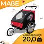 SAMAX Fahrradanh�nger 2in1 Jogger - in Rot/Schwarz - Silver Frame