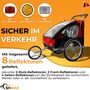 SAMAX Fahrradanh�nger 2in1 Jogger - in Rot/Schwarz - Silver Frame