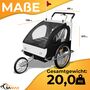 SAMAX Fahrradanh�nger 2in1 Jogger - in Wei�/Schwarz - Silver Frame