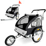 SAMAX Fahrradanh�nger 2in1 Jogger - in Wei�/Schwarz - Silver Frame
