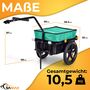 SAMAX Lastenanh�nger / Fahrradanh�nger f�r 60 Kg / 70 Liter mit Kupplung in Gr�n