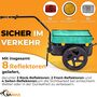 SAMAX Lastenanh�nger / Fahrradanh�nger f�r 60 Kg / 70 Liter mit Kupplung in Gr�n