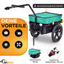 SAMAX Lastenanh�nger / Fahrradanh�nger f�r 60 Kg / 70 Liter mit Kupplung in Gr�n