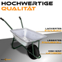 MAXCRAFT Schubkarre / Bauschubkarre Luftbereifung 250 kg 100 L - Gr�n