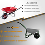 MAXCRAFT Schubkarre / Bauschubkarre Luftbereifung 250 kg 100 L - Gr�n