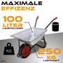 MAXCRAFT Schubkarre / Bauschubkarre Luftbereifung 250 kg 100 L - Schwarz