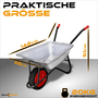 MAXCRAFT Schubkarre / Bauschubkarre Luftbereifung 250 kg 100 L - Schwarz