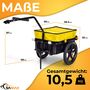SAMAX Lastenanhnger / Fahrradanhnger fr 60 Kg / 70 Liter mit Kupplung in Gelb