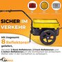 SAMAX Lastenanhnger / Fahrradanhnger fr 60 Kg / 70 Liter mit Kupplung in Gelb