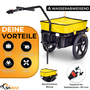 SAMAX Lastenanhnger / Fahrradanhnger fr 60 Kg / 70 Liter mit Kupplung in Gelb