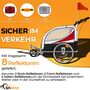 SAMAX 360- drehbarer Fahrradanhnger 2in1 Jogger - in Rot - Silver Frame