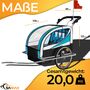 SAMAX 360- drehbarer Fahrradanh�nger 2in1 Jogger - in Blau - Silver Frame