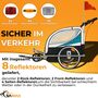 SAMAX 360- drehbarer Fahrradanh�nger 2in1 Jogger - in Blau - Silver Frame