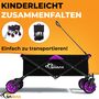 SAMAX Faltbarer Bollerwagen Offroad - Schwarz / Lila
