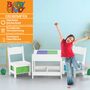 Baby Vivo Kindersitzgruppe mit multifunktionalem Tisch und 2 St�hlen aus Holz - Moritz