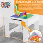 Baby Vivo Kindersitzgruppe mit multifunktionalem Tisch und 2 St�hlen aus Holz - Moritz