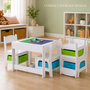 Baby Vivo Kindersitzgruppe mit multifunktionalem Tisch und 2 St�hlen aus Holz - Moritz