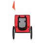 zoomundo Hundeanh�nger Fahrradanh�nger f�r Hunde - in Rot/Schwarz - Silver Frame