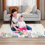 Baby Vivo Spielmatte / Spielteppich f�r Kinder doppelseitig mit Stra�e 200 x 180 cm - Kaktus