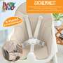 Baby Vivo Design 2in1 Kinderhochstuhl - Oscar in Beige