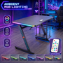 MY SIT Gaming Tisch Gizmo mit LED Beleuchtung
