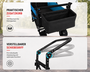 SAMAX Faltbarer Bollerwagen Offroad mit Dach - Blau