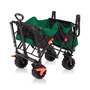 SAMAX Faltbarer Bollerwagen Offroad mit Dach - Schwarz / Gr�n