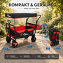 SAMAX Faltbarer Bollerwagen Offroad mit Dach - Schwarz / Gr�n