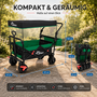 SAMAX Faltbarer Bollerwagen Offroad mit Dach - Schwarz / Rot