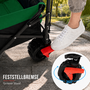 SAMAX Faltbarer Bollerwagen Offroad mit Dach - Schwarz / Rot
