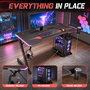 MY SIT Gaming Tisch 140 cm TITAN mit LED Beleuchtung und Mauspad