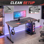 MY SIT Gaming Tisch 140 cm TITAN mit LED Beleuchtung und Mauspad